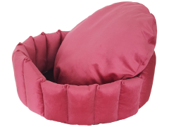 Ful tasarım gri-penbe uyumlu taytüyü  örgü  kedi ve köpek yatağı