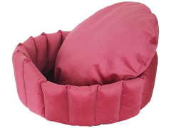 Ful tasarım gri-penbe uyumlu taytüyü  örgü  kedi ve köpek yatağı