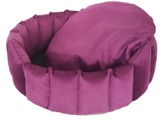 Ful tasarım kalp ve kemik yastıklı tay tüyü  örgü  kedi ve köpek yatağı