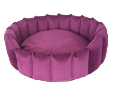 Ful tasarım kalp ve kemik yastıklı tay tüyü  örgü  kedi ve köpek yatağı